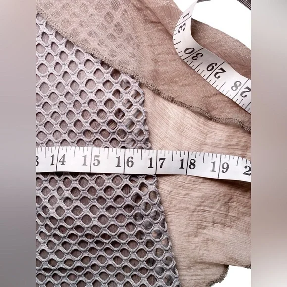 Simply Couture Brown and Green Layered Mini Dress - Picture 10 of 12